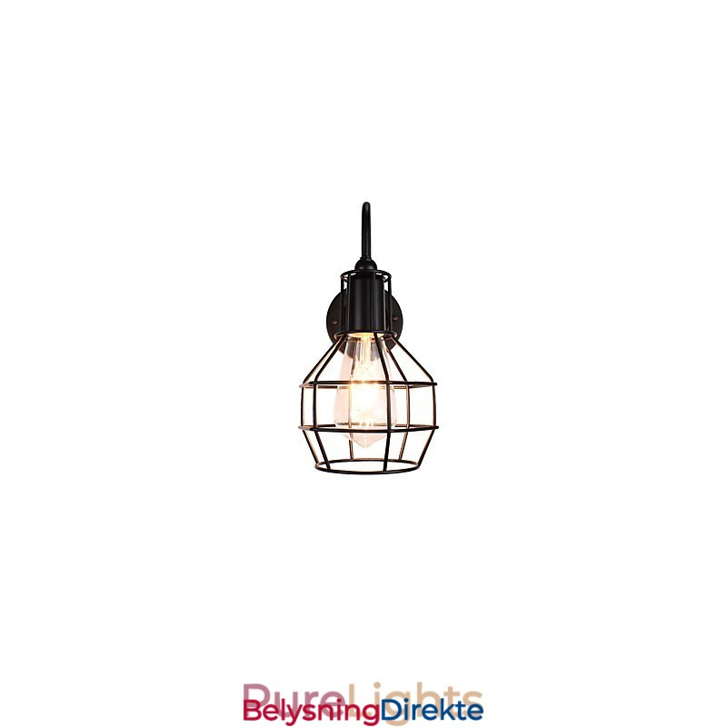 Vegglampe Vegglampe Veggjernsvegglampe Dum Black Lightsaber-Lampe På Veggen