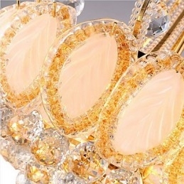 Moderne Luksuriøs Lysekrone I Krystall Med Anhengslampe, Diameter 50 Cm, Inneholder 8 Pærer