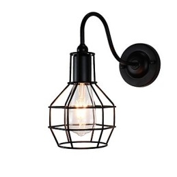 Vegglampe Vegglampe Veggjernsvegglampe Dum Black Lightsaber-Lampe På Veggen