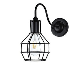 Vegglampe Vegglampe Veggjernsvegglampe Dum Black Lightsaber-Lampe På Veggen