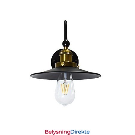 Vegglampe Vegglampe Veggjernsvegglampe Dum Black Lightsaber-Lampe På Veggen