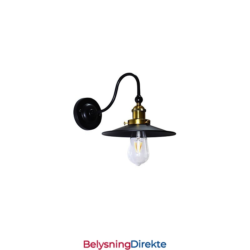 Vegglampe Vegglampe Veggjernsvegglampe Dum Black Lightsaber-Lampe På Veggen