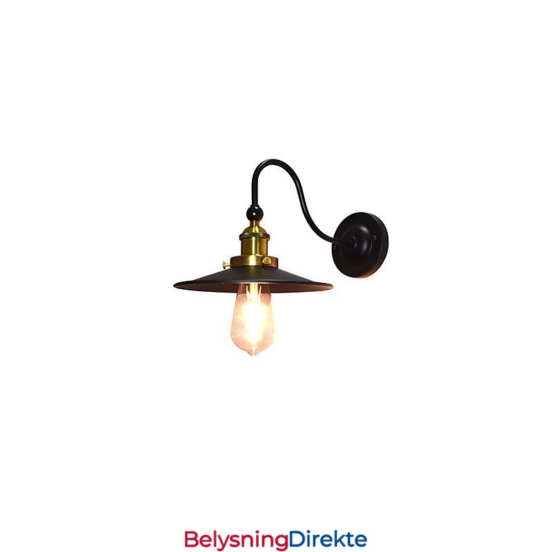 Vegglampe Vegglampe Veggjernsvegglampe Dum Black Lightsaber-Lampe På Veggen