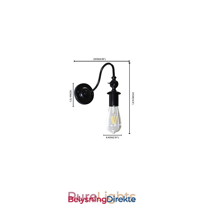 Light Buzz Wall Jern Vegglampe Dum Black Lightsaber Lampe På Vegg