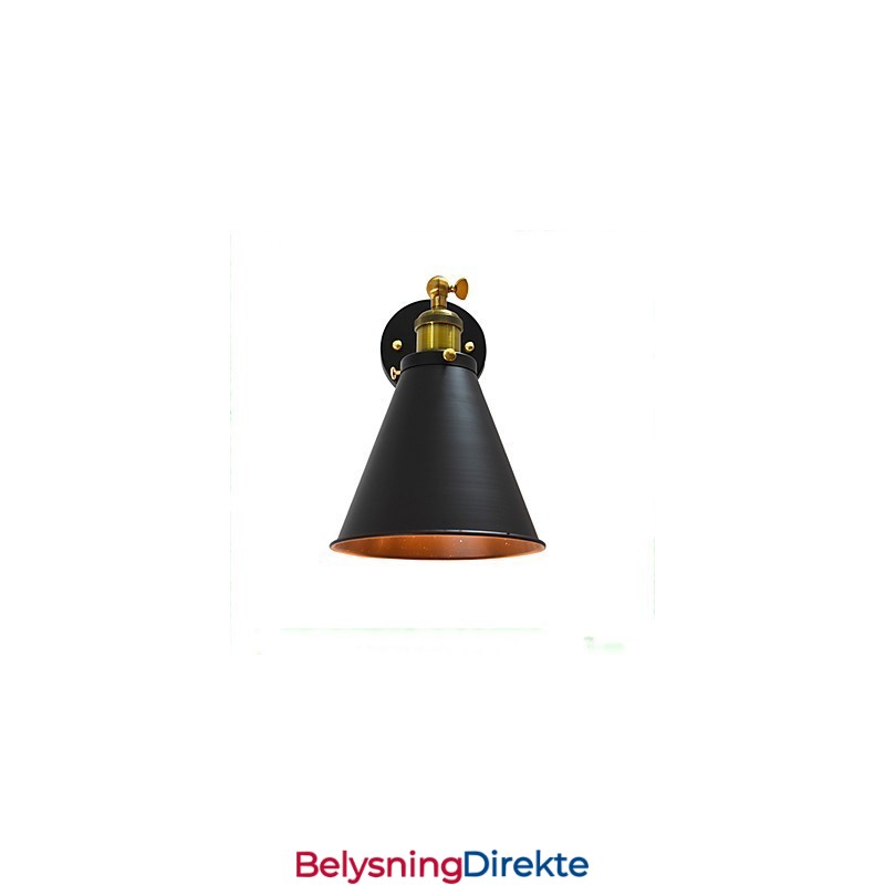Light Buzz Paint Enkel Vegg Jern Vegglampe Dum Black Lyssabel Lampe På Vegg