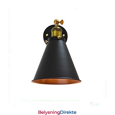 Light Buzz Paint Enkel Vegg Jern Vegglampe Dum Black Lyssabel Lampe På Vegg