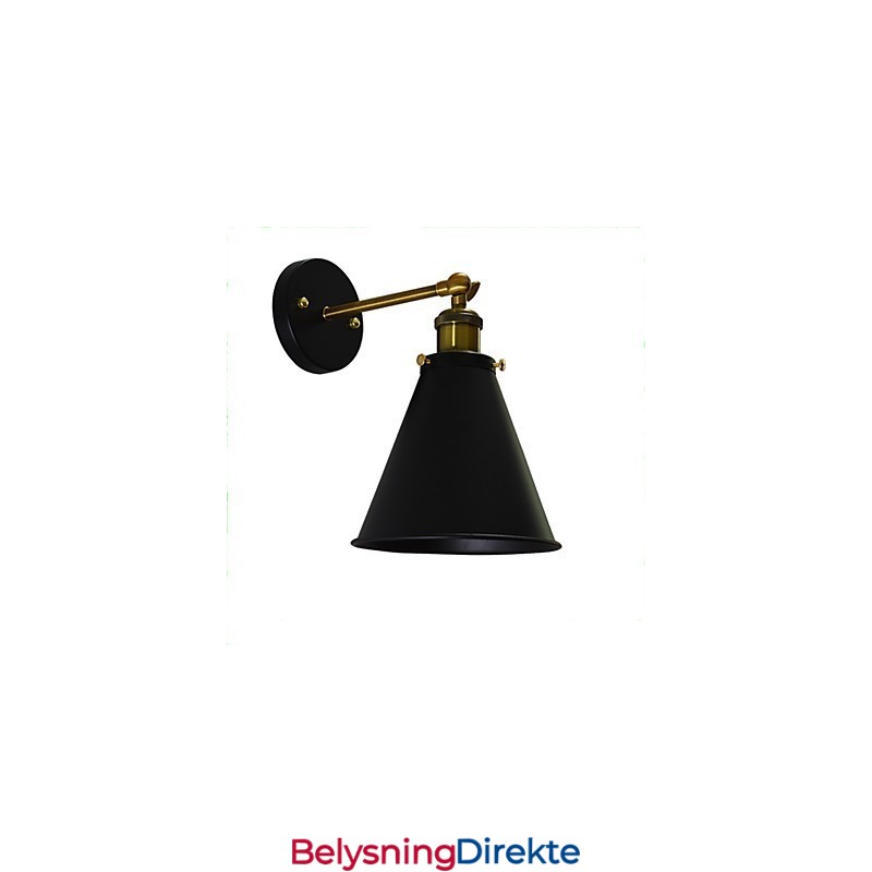 Light Buzz Paint Enkel Vegg Jern Vegglampe Dum Black Lyssabel Lampe På Vegg