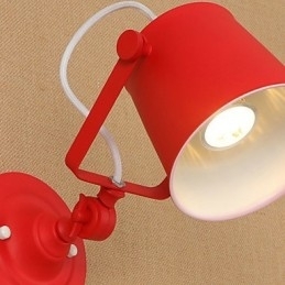 Landlig Retro-Maling Funksjon Justerbar For Svingarm Øyebeskyttelse Downlight Vegglamper Vegglampe