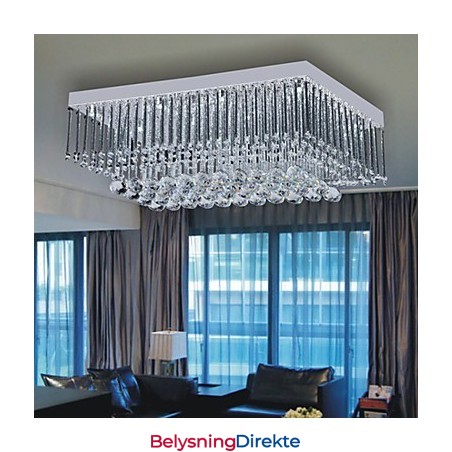 Kunstnerisk Taklampe I Krystallperledesign