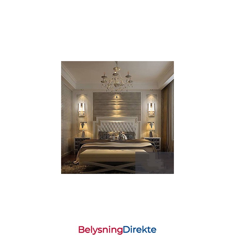 Moderne, Samtidskunstnerisk Svart Oksidfinish For Vegglampe Med Opplyst Belysning