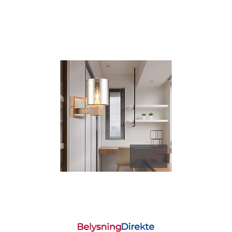 Moderne, Samtidskunstnerisk Svart Oksidfinish For Vegglampe Med Opplyst Belysning