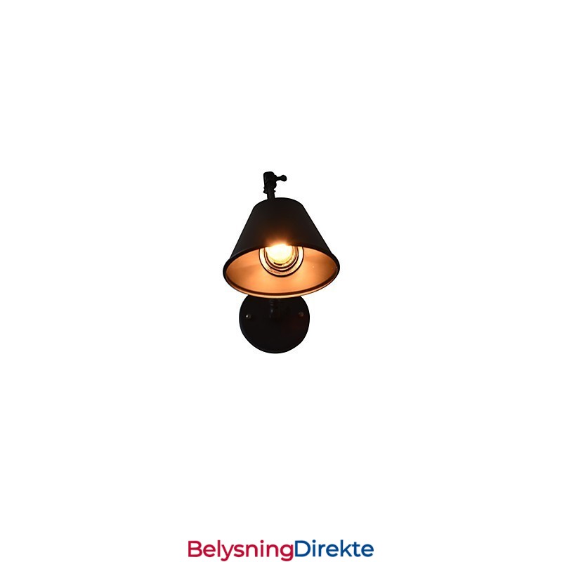 Vegglampe Vegglampe Veggjernsvegglampe Dum Black Lightsaber-Lampe På Veggen