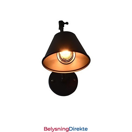 Vegglampe Vegglampe Veggjernsvegglampe Dum Black Lightsaber-Lampe På Veggen