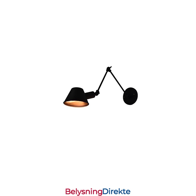 Vegglampe Vegglampe Veggjernsvegglampe Dum Black Lightsaber-Lampe På Veggen