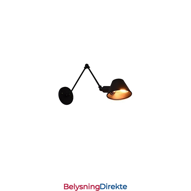 Vegglampe Vegglampe Veggjernsvegglampe Dum Black Lightsaber-Lampe På Veggen