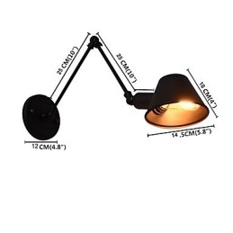 Vegglampe Vegglampe Veggjernsvegglampe Dum Black Lightsaber-Lampe På Veggen