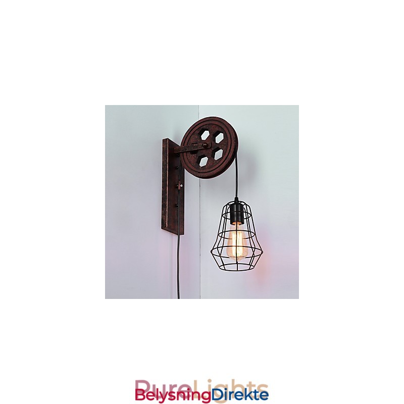 Industriell Retro Jernvegglampe Kreativ Personlighet Løftetrinsevegglampe