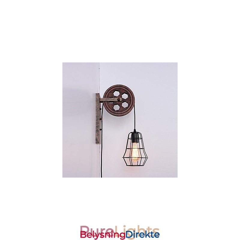 Industriell Retro Jernvegglampe Kreativ Personlighet Løftetrinsevegglampe