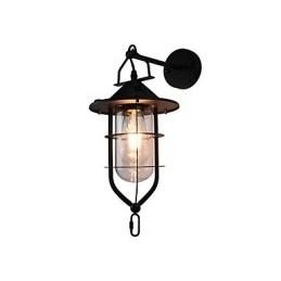 Lysmalt Stålvegglampe Dum Svart Amerikansk Kaffedekorasjon Retro Vegglampe Lyssabellampe På Vegg