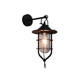 Lysmalt Stålvegglampe Dum Svart Amerikansk Kaffedekorasjon Retro Vegglampe Lyssabellampe På Vegg