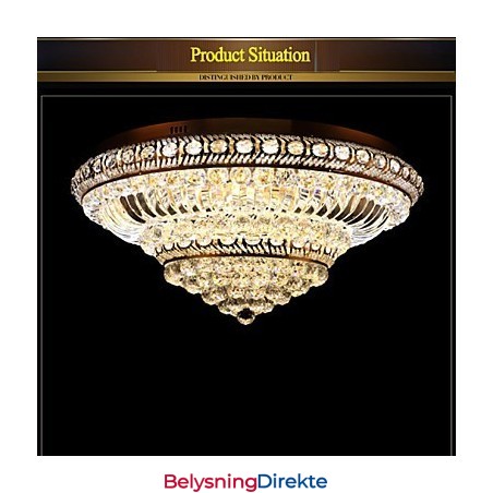 Moderne Luksuriøs Krystalltaklampe Absorberende Kuppellampe Diameter 60 Cm