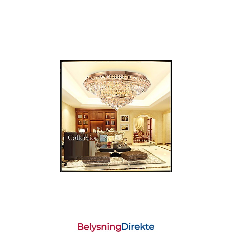 Moderne Luksuriøs Krystalltaklampe Absorberende Kuppellampe Diameter 60 Cm