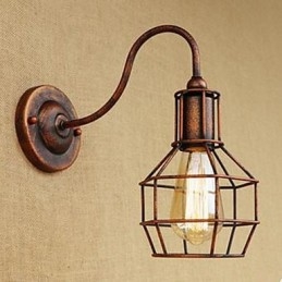 Jernkunst Langarm Nostalgisk Og Retro Kreativ Karakter Rustfarget Studie Stuehode Av Amerikansk Vegglampe