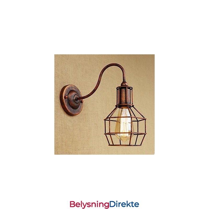 Jernkunst Langarm Nostalgisk Og Retro Kreativ Karakter Rustfarget Studie Stuehode Av Amerikansk Vegglampe