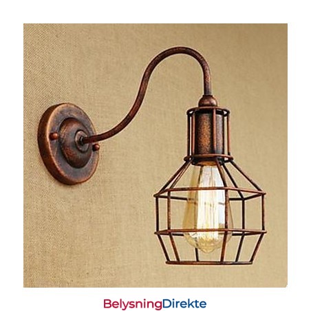 Jernkunst Langarm Nostalgisk Og Retro Kreativ Karakter Rustfarget Studie Stuehode Av Amerikansk Vegglampe