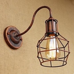 Jernkunst Langarm Nostalgisk Og Retro Kreativ Karakter Rustfarget Studie Stuehode Av Amerikansk Vegglampe