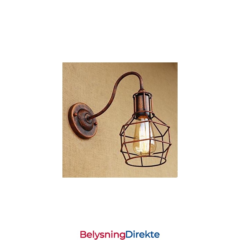 Jernkunst Langarm Nostalgisk Og Retro Kreativ Karakter Rustfarget Studie Stuehode Av Amerikansk Vegglampe