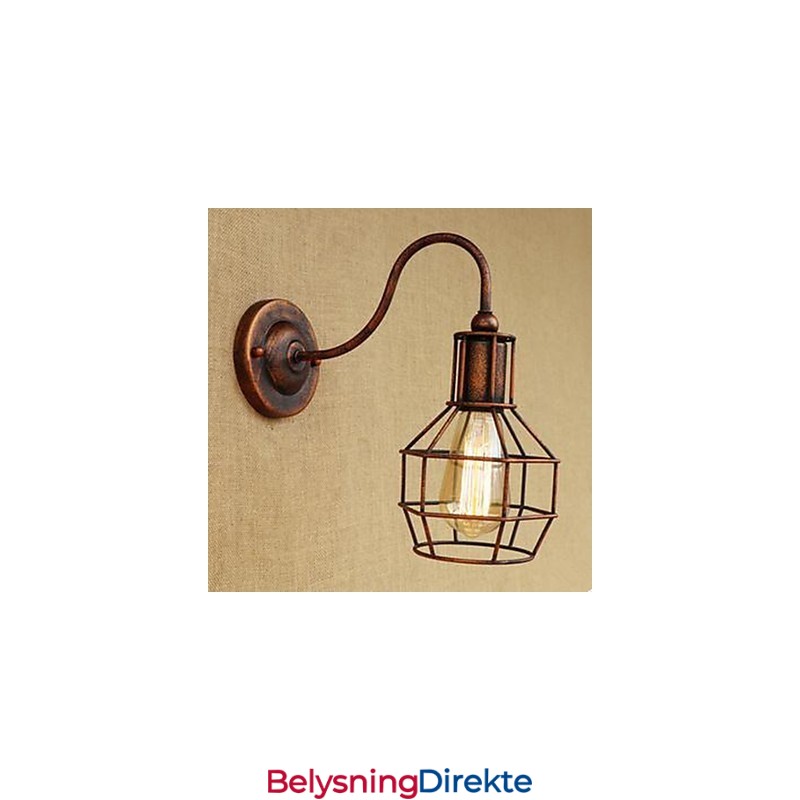 Jernkunst Langarm Nostalgisk Og Retro Kreativ Karakter Rustfarget Studie Stuehode Av Amerikansk Vegglampe