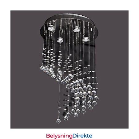 Moderne Samtids Krystall Krom Metall Innfelt Montering