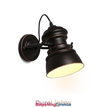 Industriell Vegglampe I Metall, Vintage, For Kafé, Klubb Og Bar