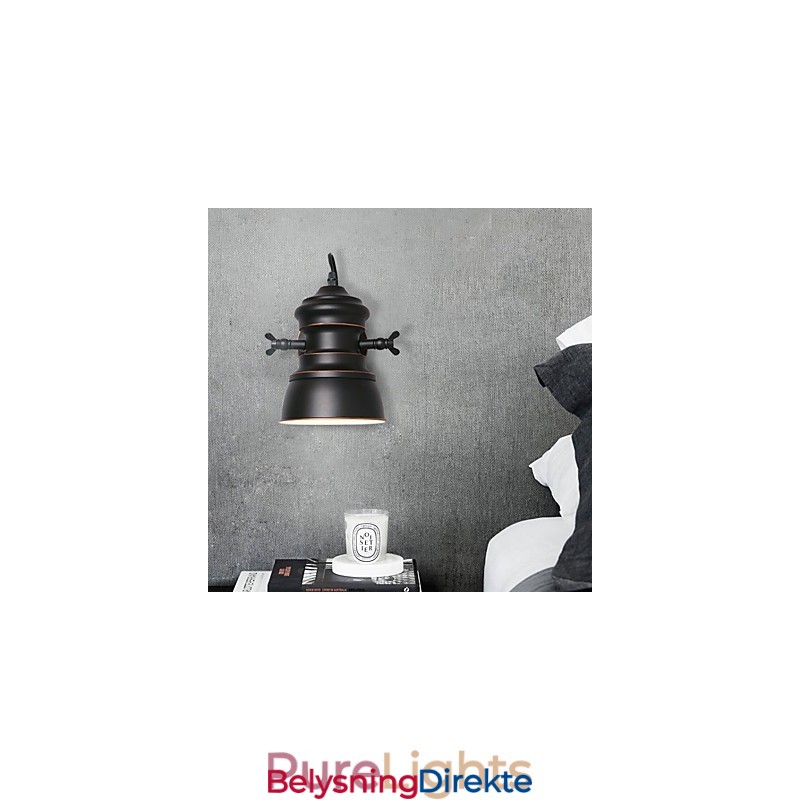 Industriell Vegglampe I Metall, Vintage, For Kafé, Klubb Og Bar