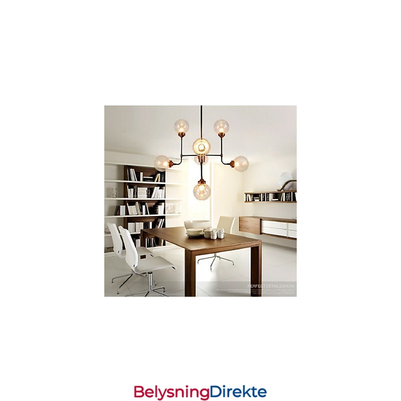 Moderne Kreativ Smijernslysekrone Som Gjenoppretter Gamle Måter, Glasskule, Molekylær Magisk Bønnedråpelys