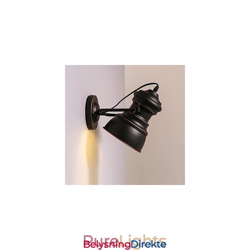 Industriell Vegglampe I Metall, Vintage, For Kafé, Klubb Og Bar