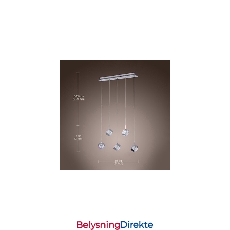 Moderne Og Moderne Pendellampe I Krystallkrom