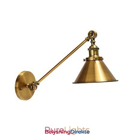 Vintage Metall Vegglampe Montert Retro Industriell Vegglampe Lampeskjerm Justerbar Nattlysarmaturer