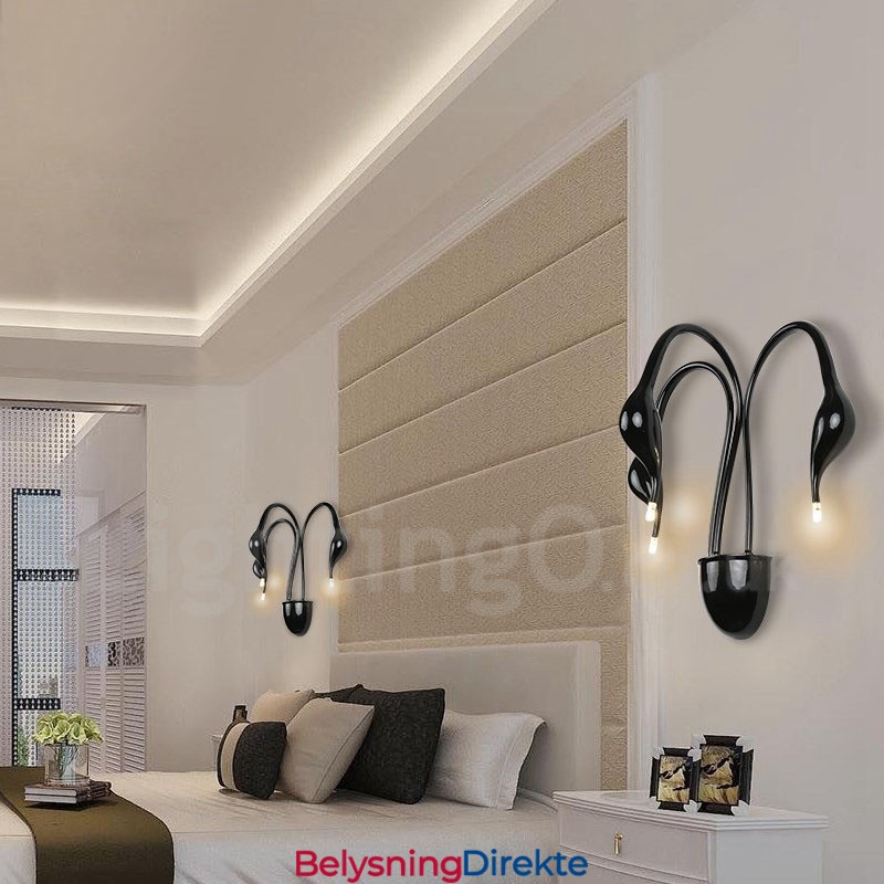 Svanehode Moderne Samtidsstil Flerfarget Omgivelseslys Vegglampe Vegglampe