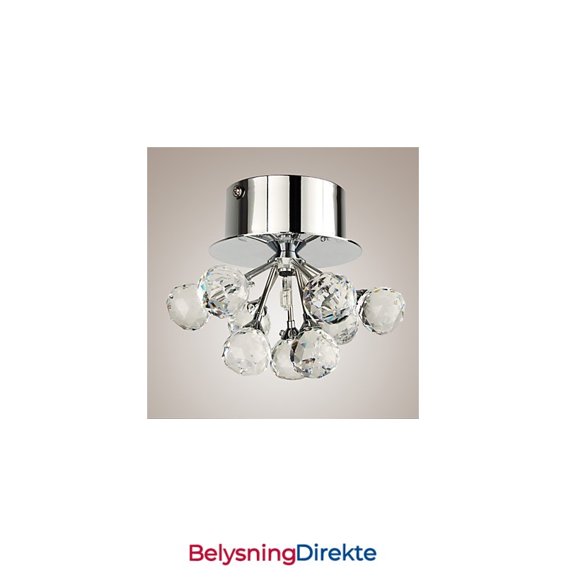 Moderne Samtids Krystall Mini Stil Krom Metall Innfelt Montering