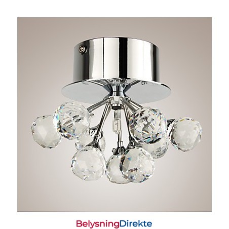 Moderne Samtids Krystall Mini Stil Krom Metall Innfelt Montering