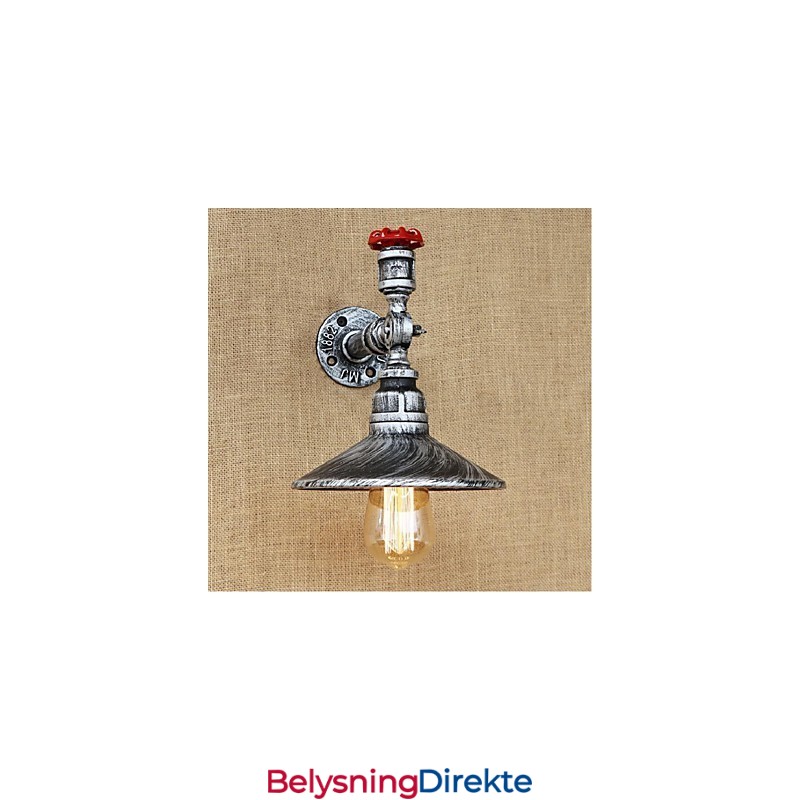 Rustikk Hyttemaling For Omgivelseslys Vegglampe I Sølvfarget