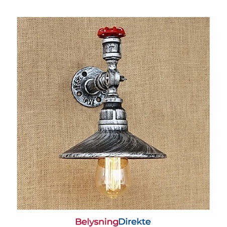 Rustikk Hyttemaling For Omgivelseslys Vegglampe I Sølvfarget