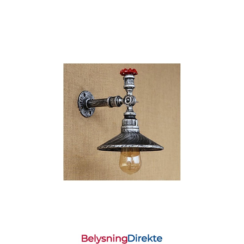 Rustikk Hyttemaling For Omgivelseslys Vegglampe I Sølvfarget