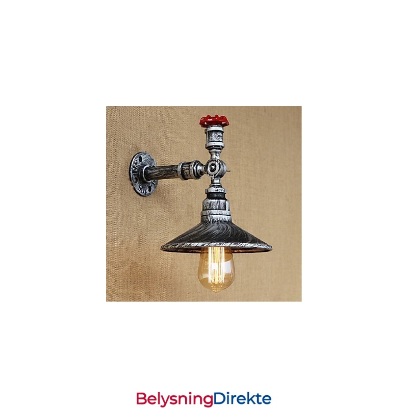 Rustikk Hyttemaling For Omgivelseslys Vegglampe I Sølvfarget