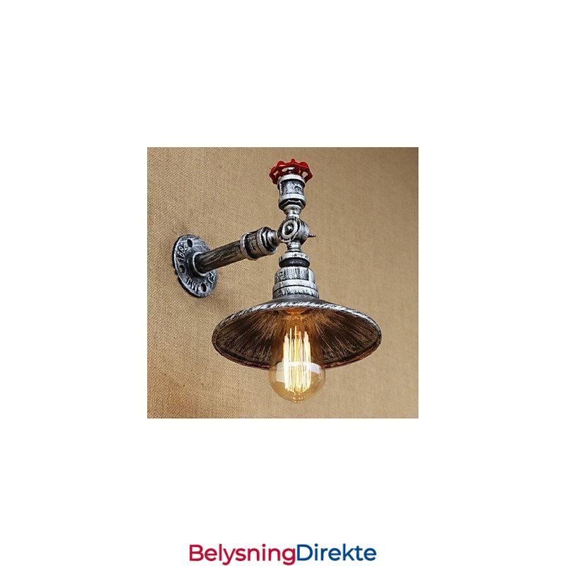 Rustikk Hyttemaling For Omgivelseslys Vegglampe I Sølvfarget