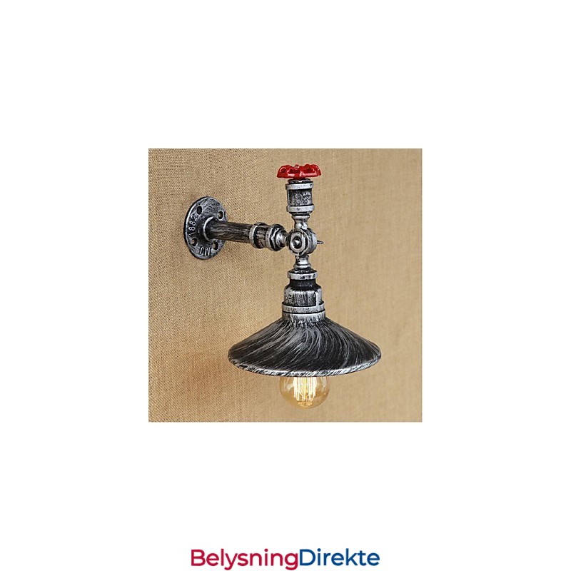 Rustikk Hyttemaling For Omgivelseslys Vegglampe I Sølvfarget