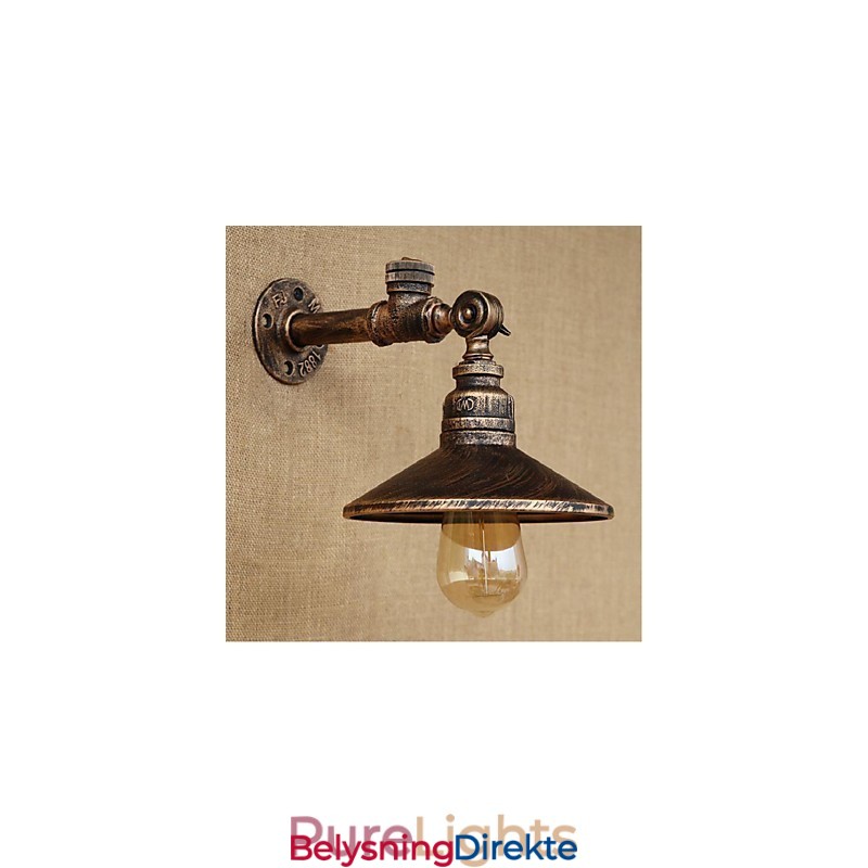 Rustikk Hyttemaling For Omgivelseslys Vegglampe Med Vegglampe