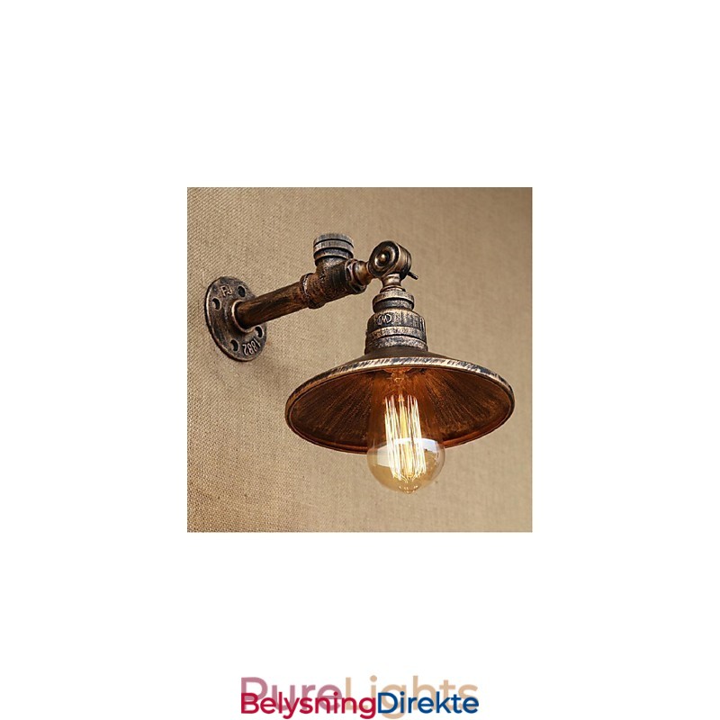 Rustikk Hyttemaling For Omgivelseslys Vegglampe Med Vegglampe